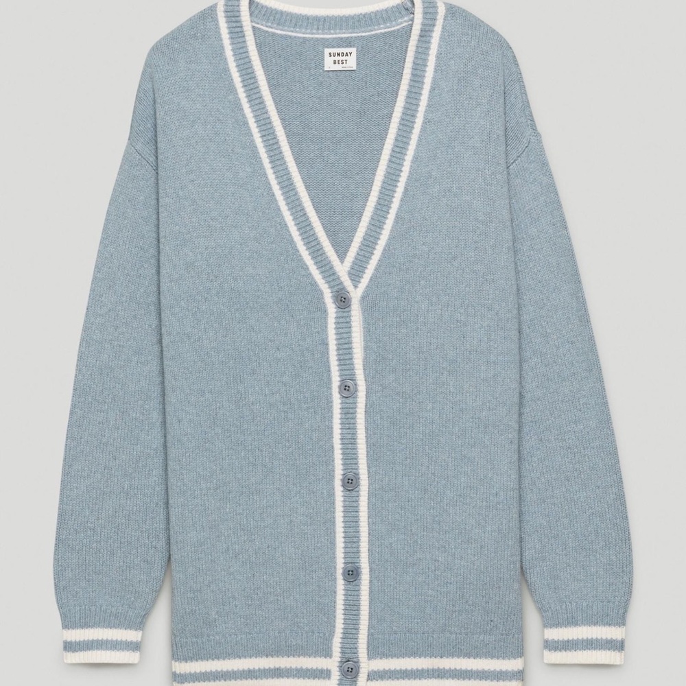Aritzia Sunday Best Ellis Cardigan in Blue
